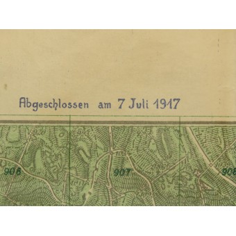 Panovec -kartta HQ -merkinnöillä K.U.K. Espenlaub militaria